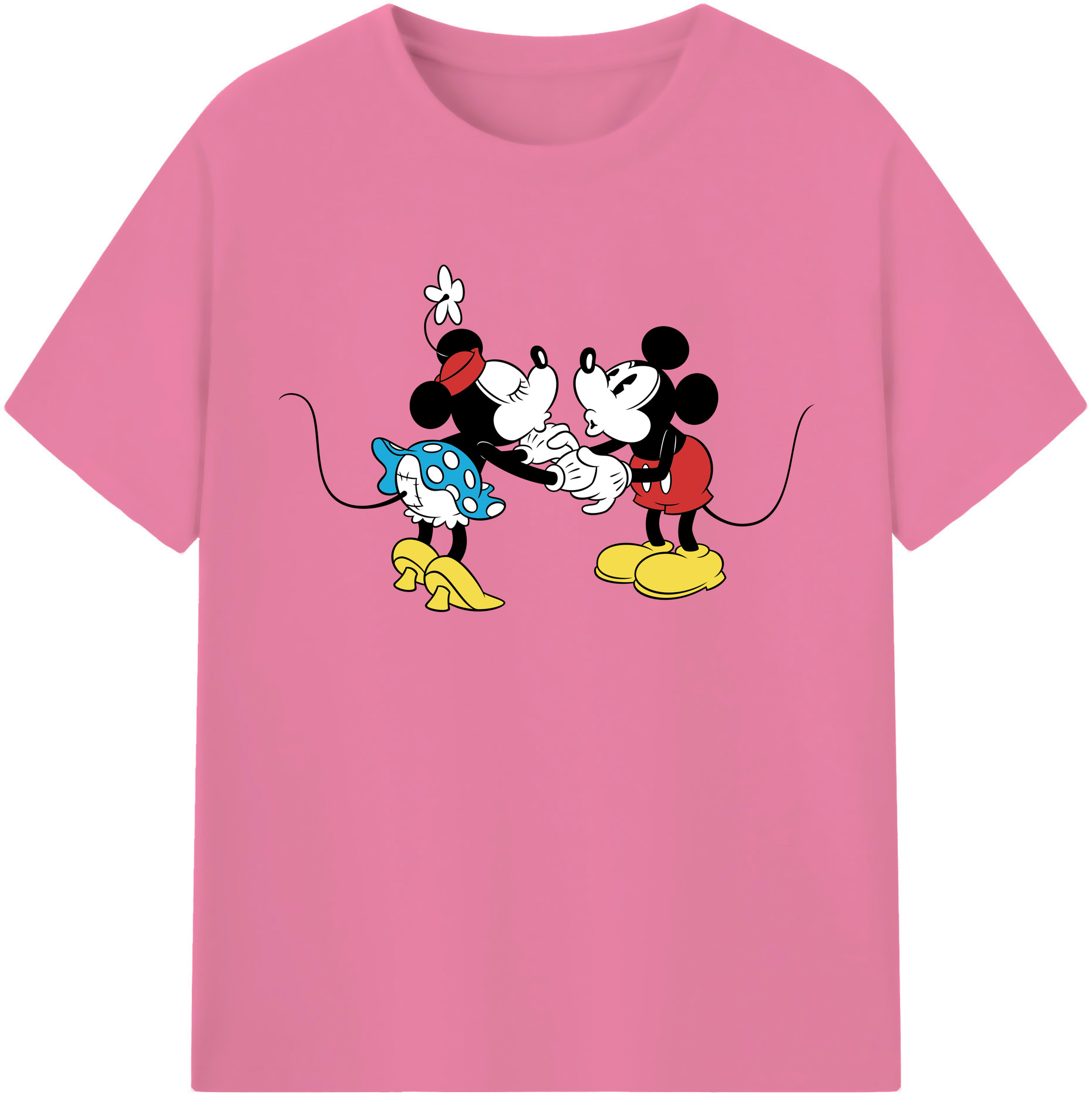 （画像用） ミッキーマウス Mickey Mouse 綿100％半袖Tシャツ（フロントプリント）